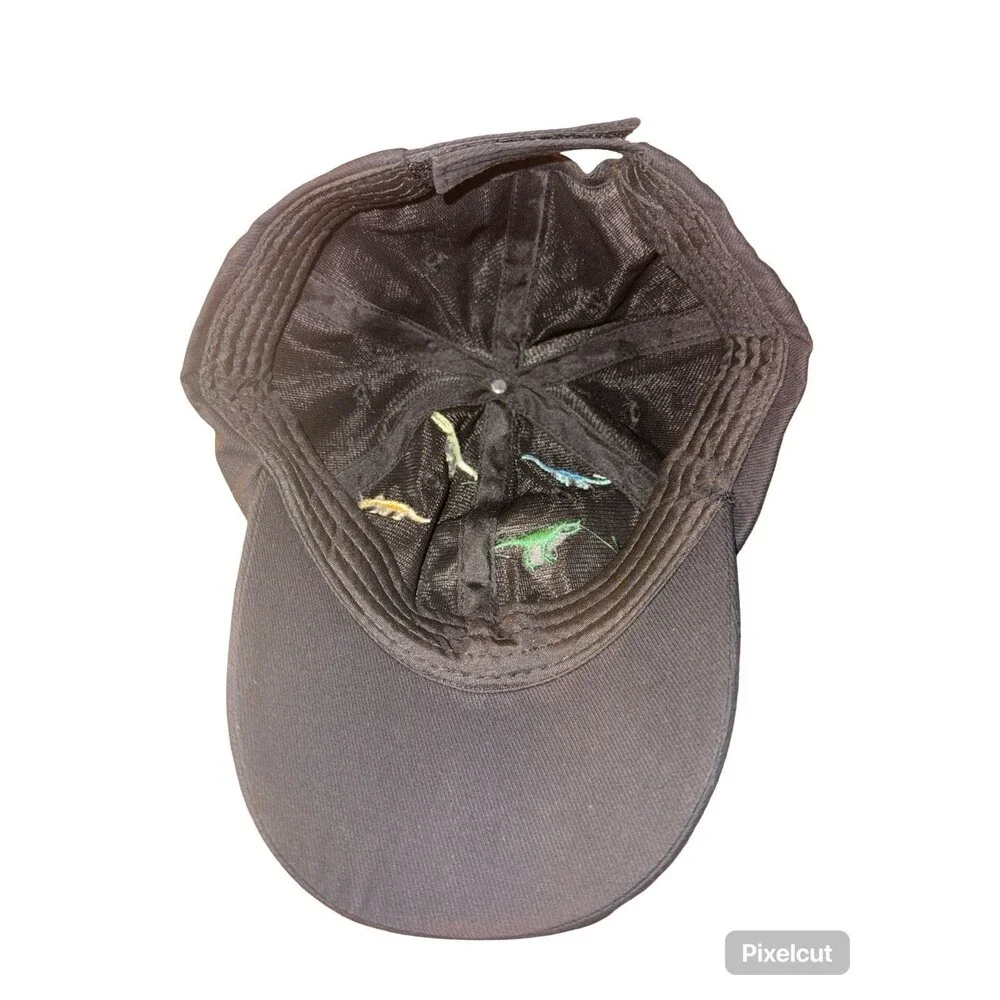 Kids Dinosaur Baseball Cap Embroidered Dino Hat Adjustable Khaki Youth Cap New
